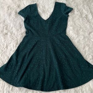 Forever 21 Green Fit and Flare Mini Dress